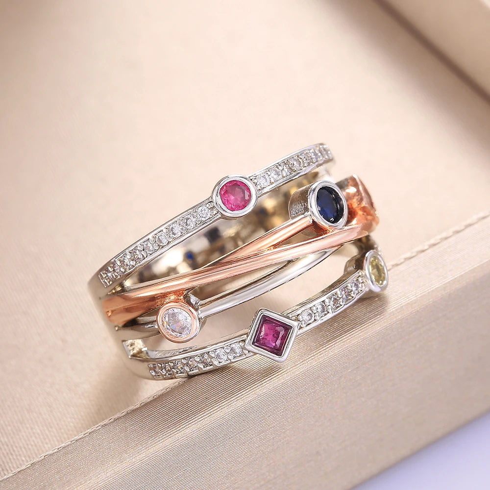 Huitan Women Jewelry Wedding Bridal Ring.