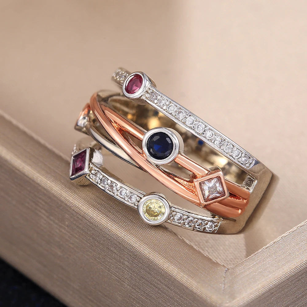 Huitan Women Jewelry Wedding Bridal Ring.