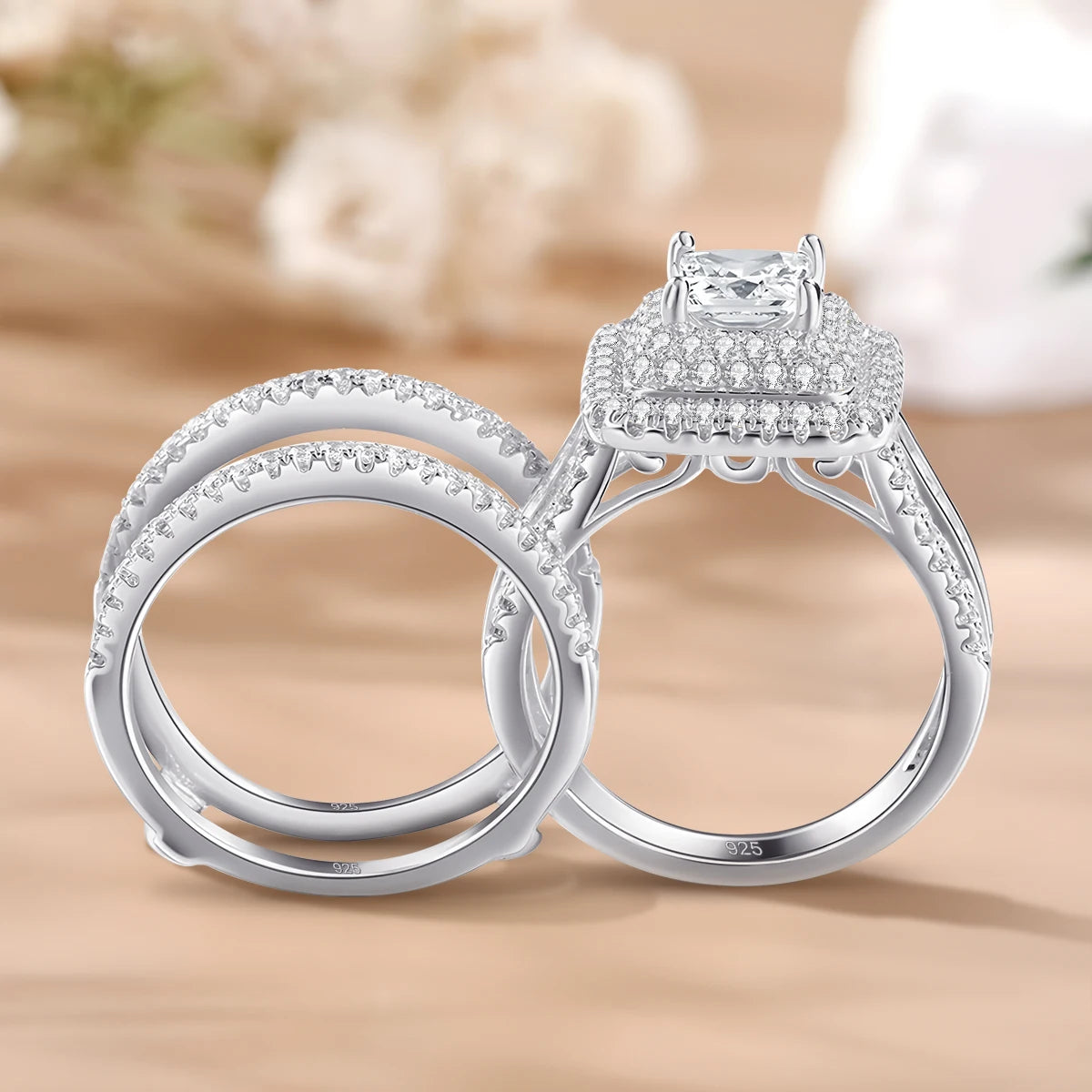 Moissanite Rings Jewelry for Women