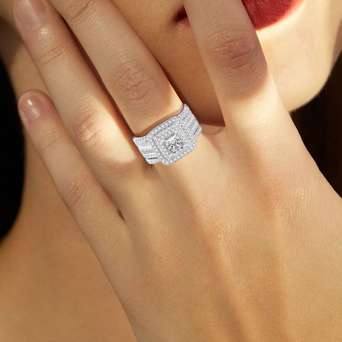 Moissanite Rings Jewelry for Women