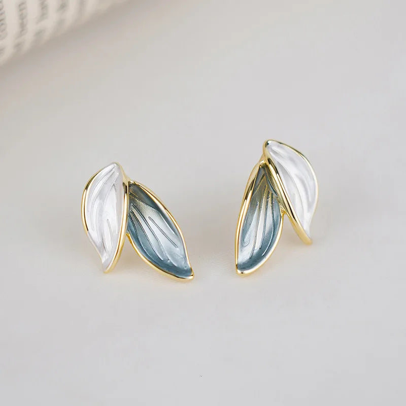 Sweet Leaf Stud Earrings For Women