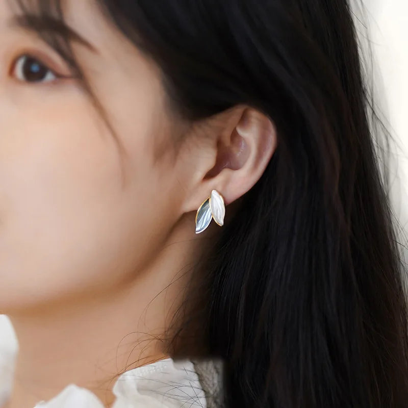 Sweet Leaf Stud Earrings For Women