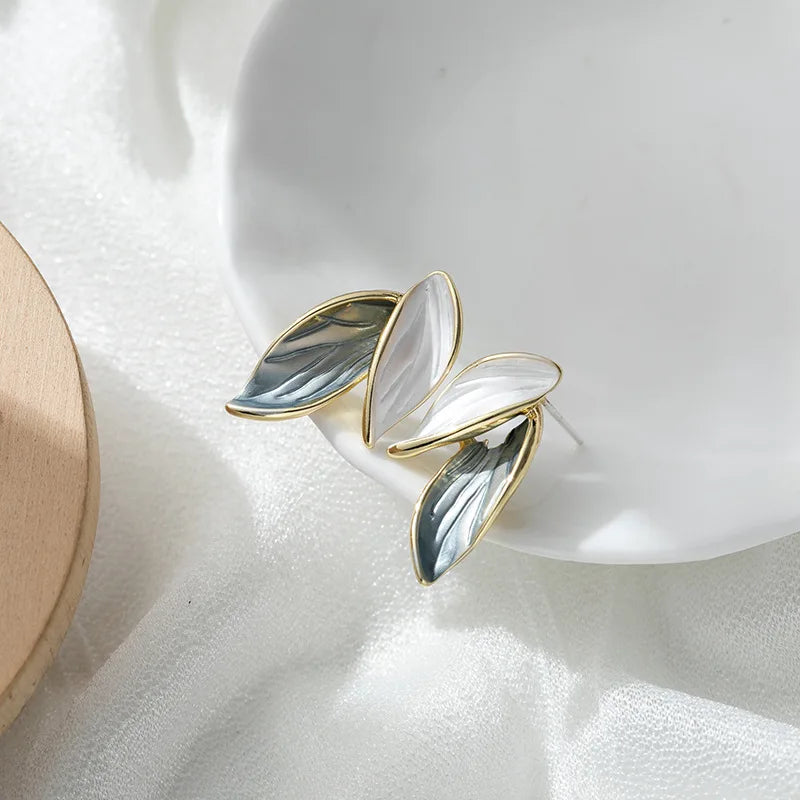 Sweet Leaf Stud Earrings For Women